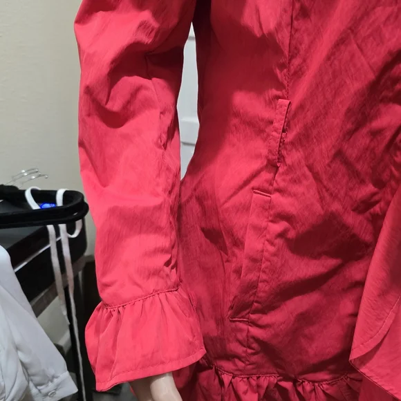 Women's Red Ruffle Jacket - Picture 2 of 7